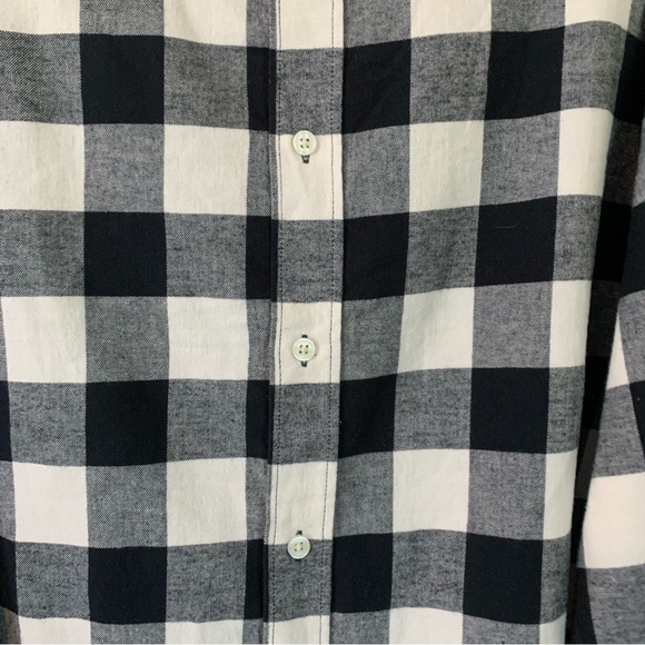 NWT Cotton & Co Black and White Checkered Long Sleeve Button Down Shirt, size XL - Picture 5 of 9
